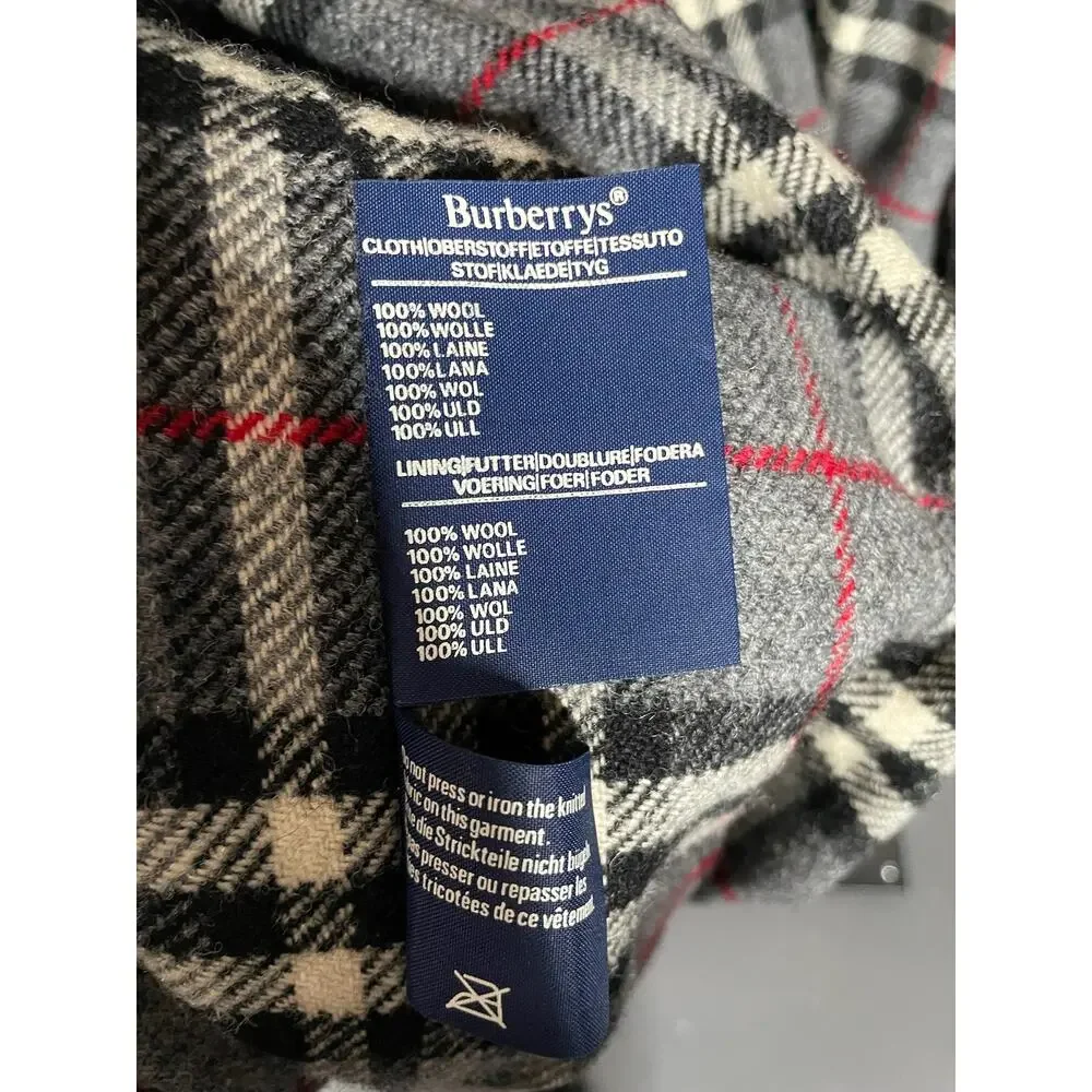 Burberry Grey Wool Bomber Jacket Size 38